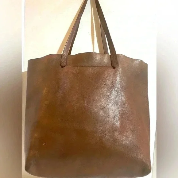 Madewell vintage brown distressed tote bag
